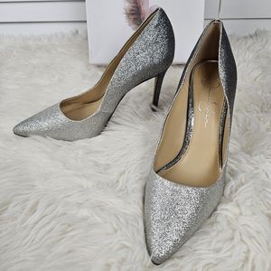 Jessica Simpson Silver Heels